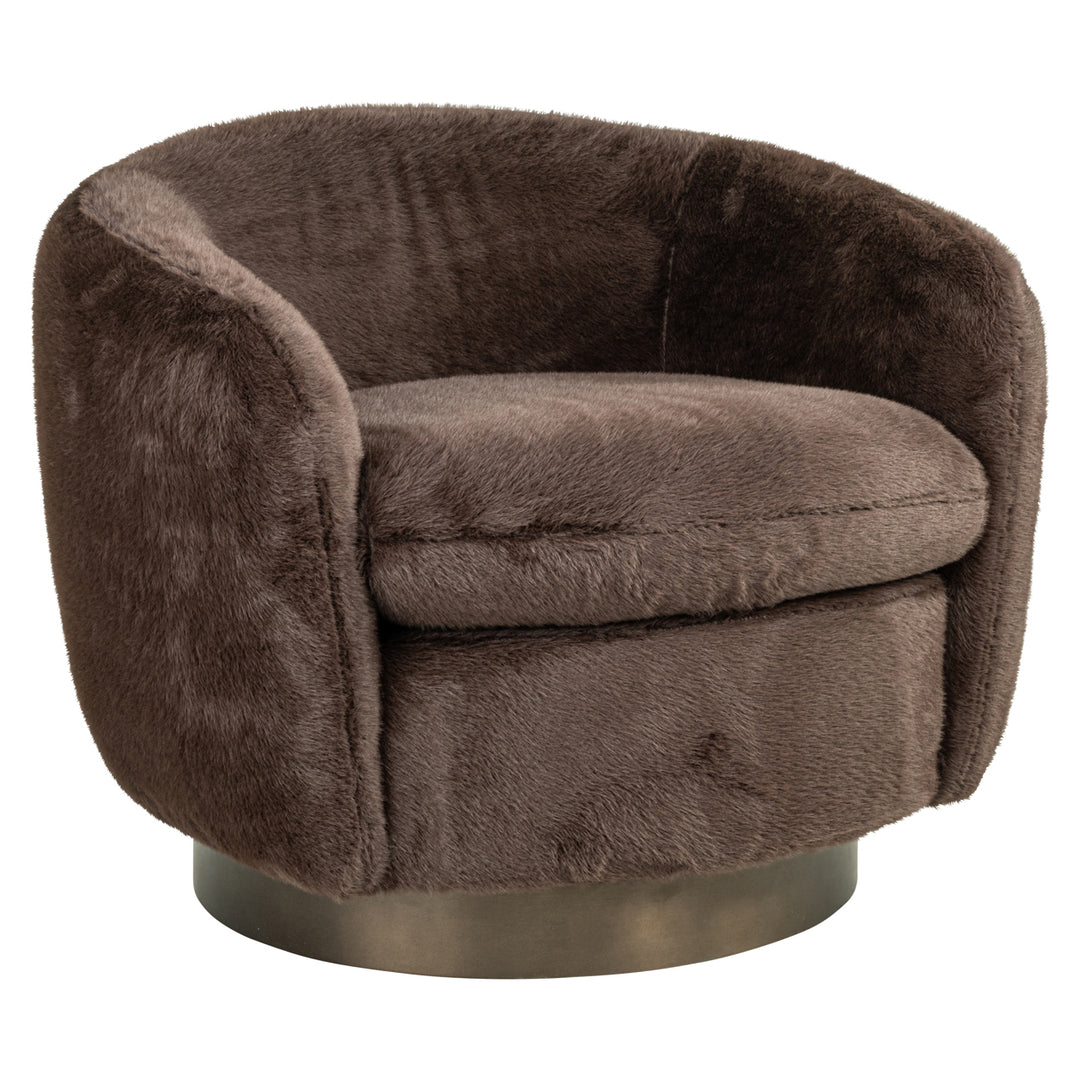 Richmond Loungefauteuil Colmar Chocolat Fluffy Swivel