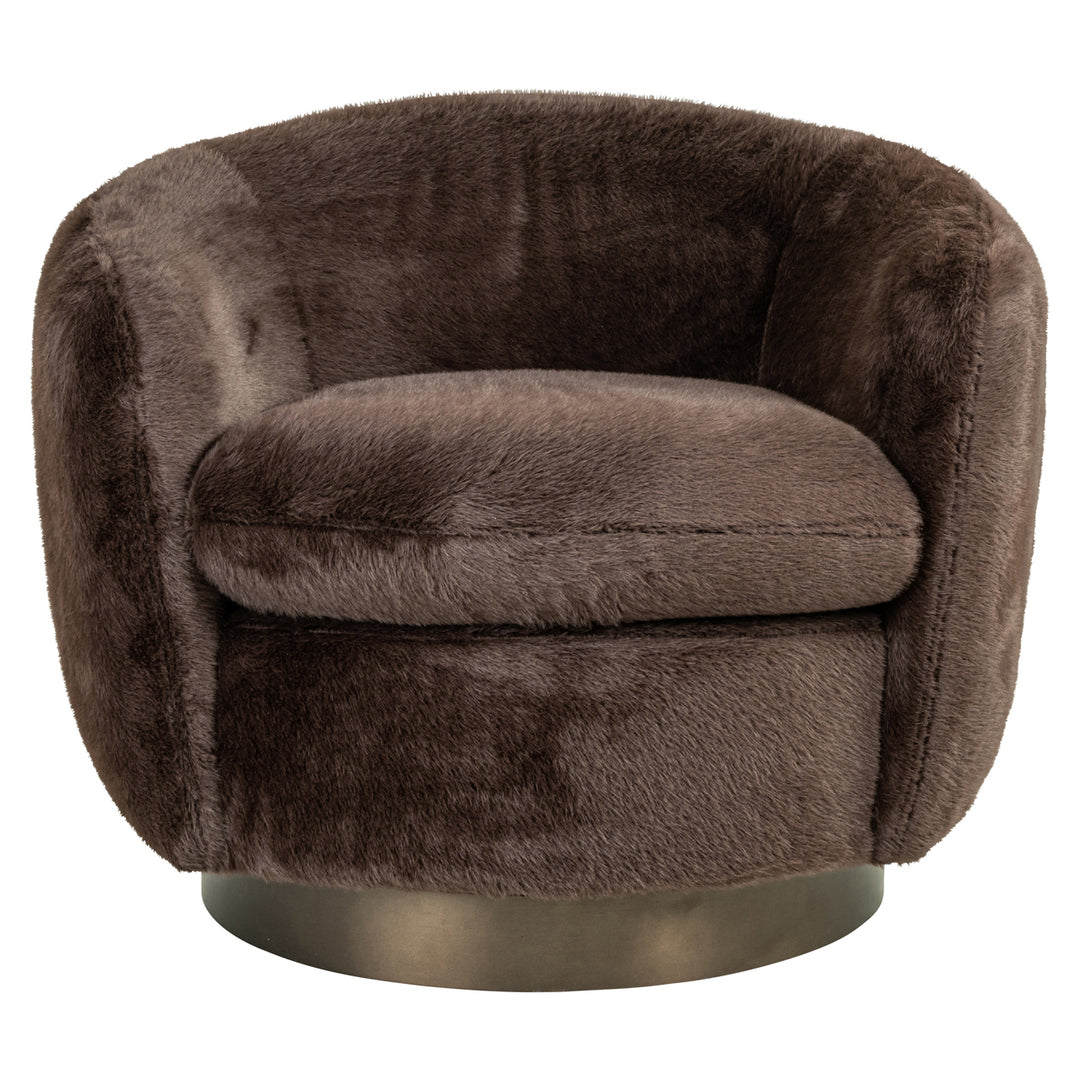 Richmond Loungefauteuil Colmar Chocolat Fluffy Swivel