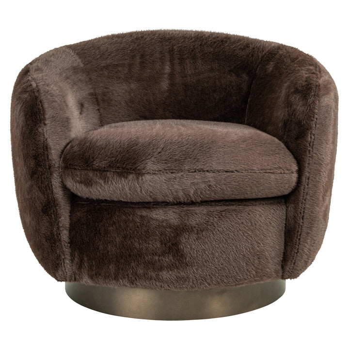 Richmond Loungefauteuil Colmar Chocolat Fluffy Swivel