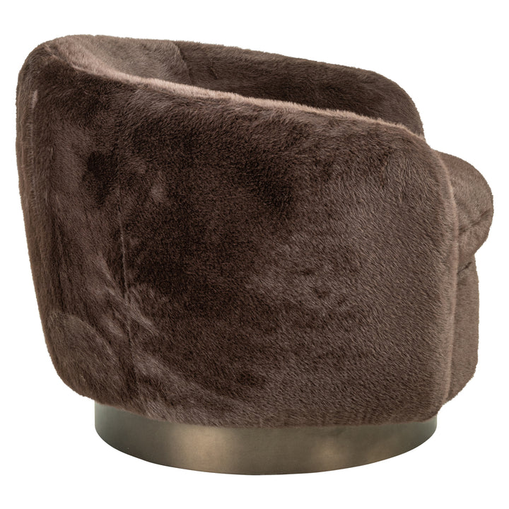 Richmond Loungefauteuil Colmar Chocolat Fluffy Swivel