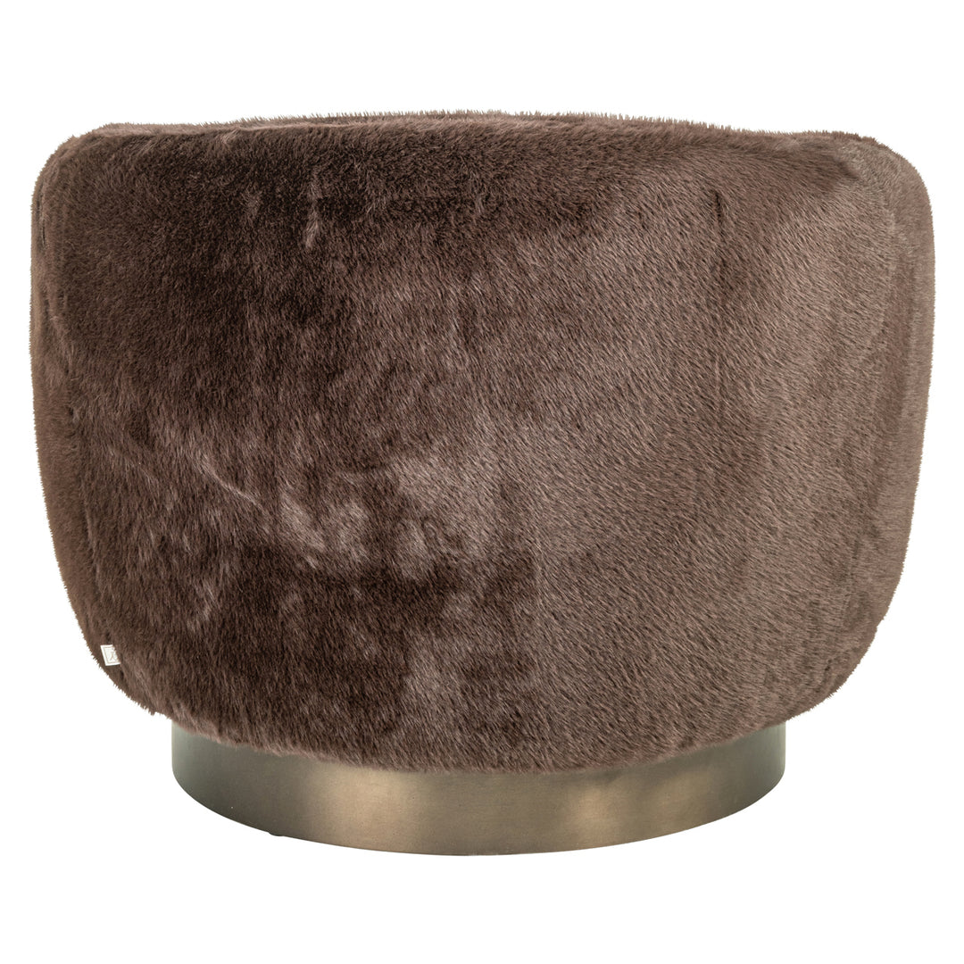Richmond Loungefauteuil Colmar Chocolat Fluffy Swivel