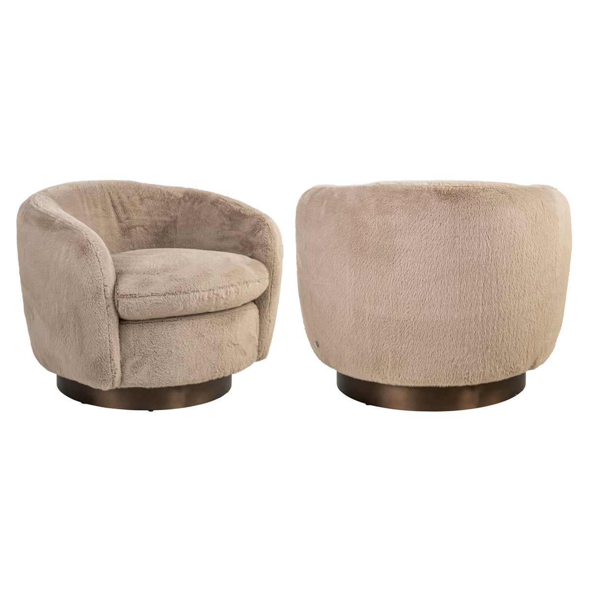 Richmond Fauteuil Colmar Khaki Fluffy - meerdere aanzichten | CéJor Wonen