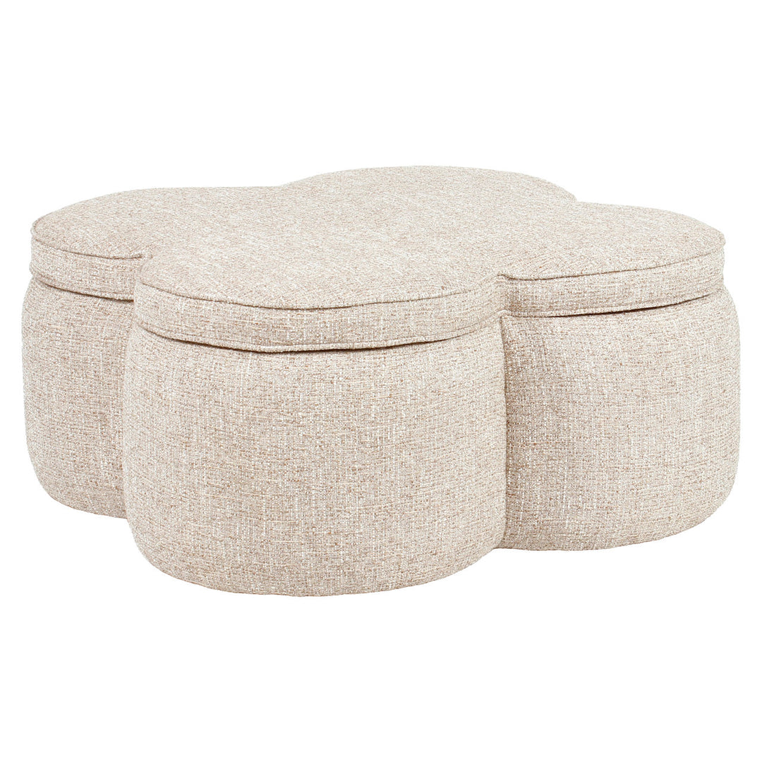 Pouf & Footstool Corbeau Sand Tweed