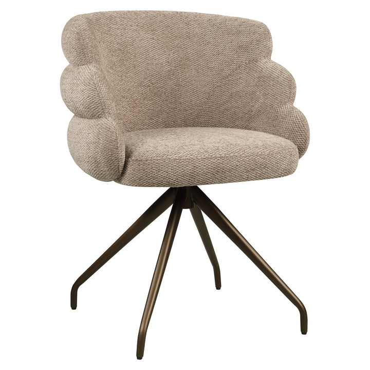 Richmond Eetkamerstoel Kayla Mocca Boldweave Swivel