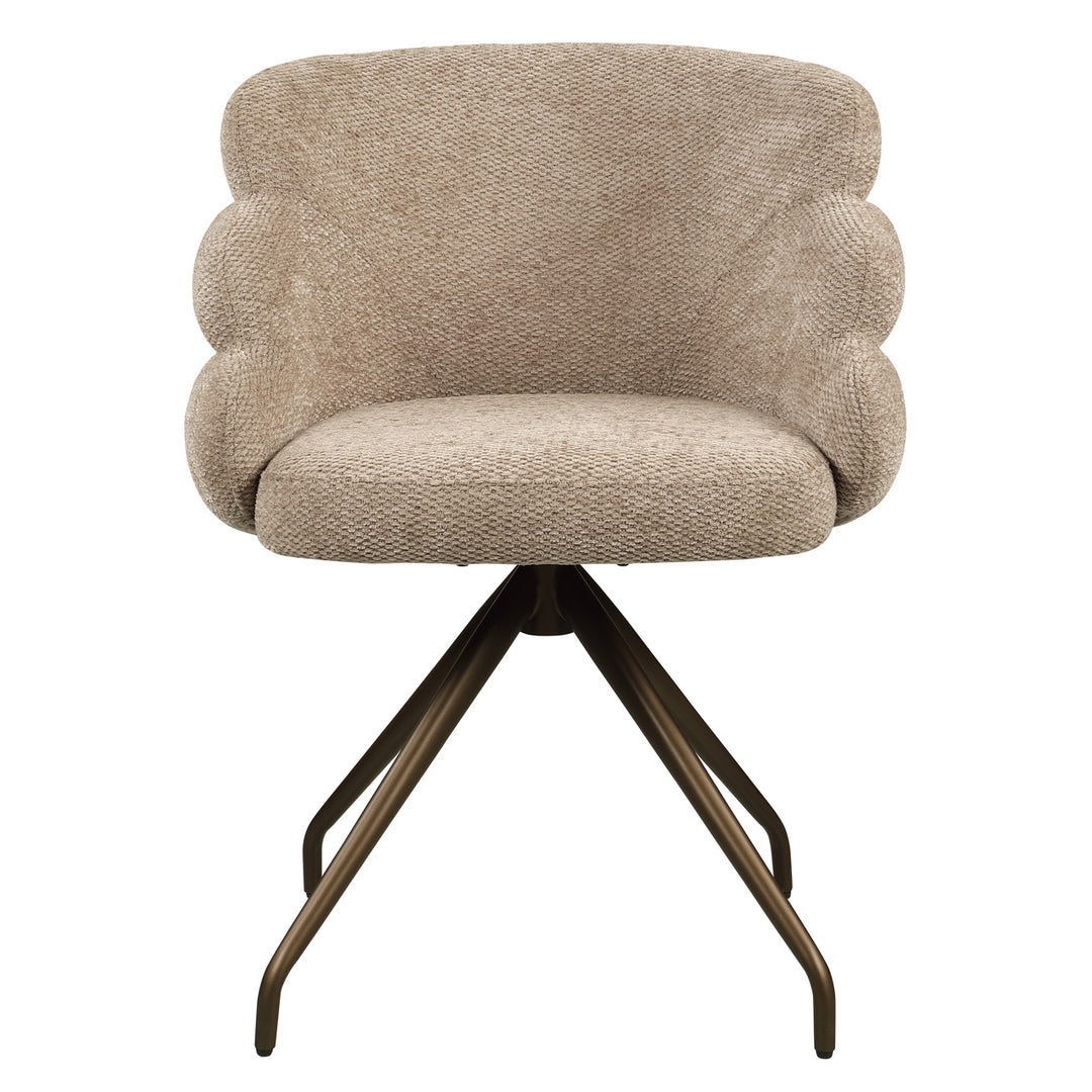 Richmond Eetkamerstoel Kayla Mocca Boldweave Swivel