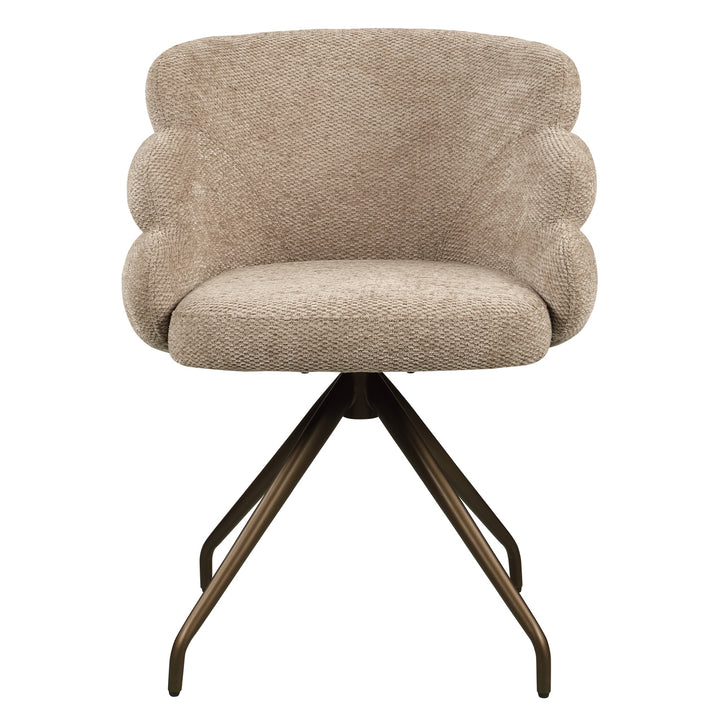 Richmond Eetkamerstoel Kayla Mocca Boldweave Swivel