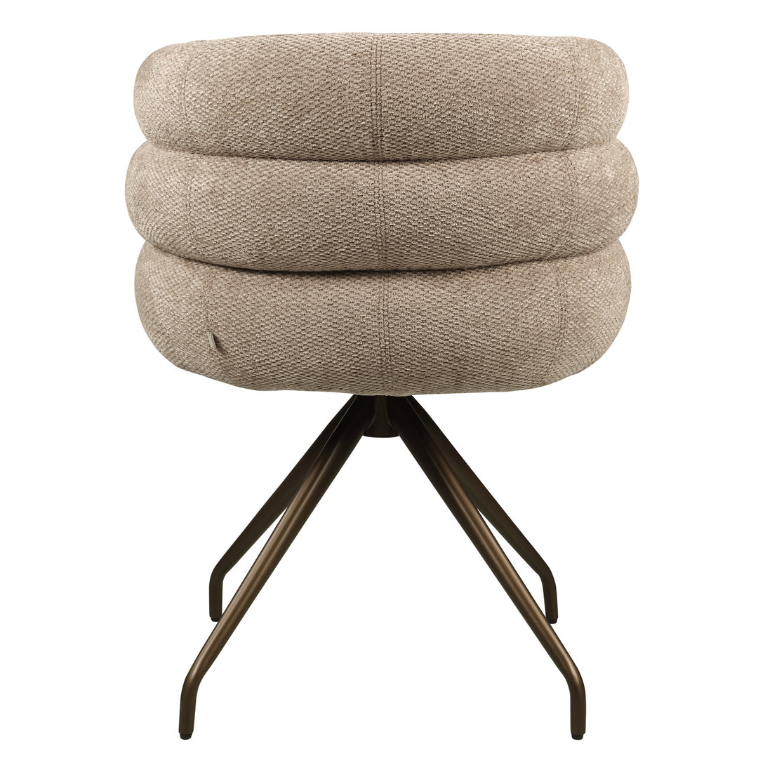 Richmond Eetkamerstoel Kayla Mocca Boldweave Swivel
