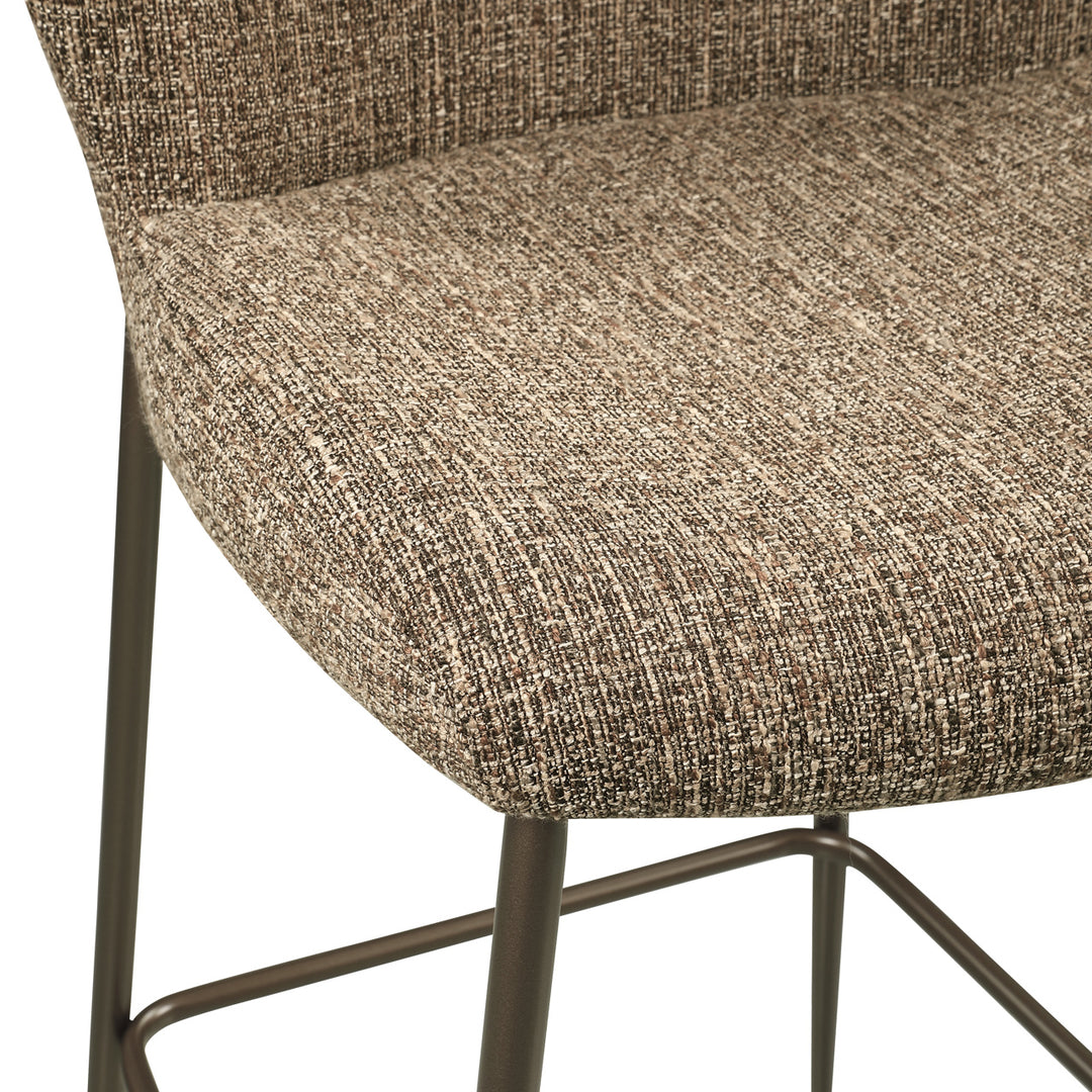Counterstoel Odarby brown tweed fire retardant