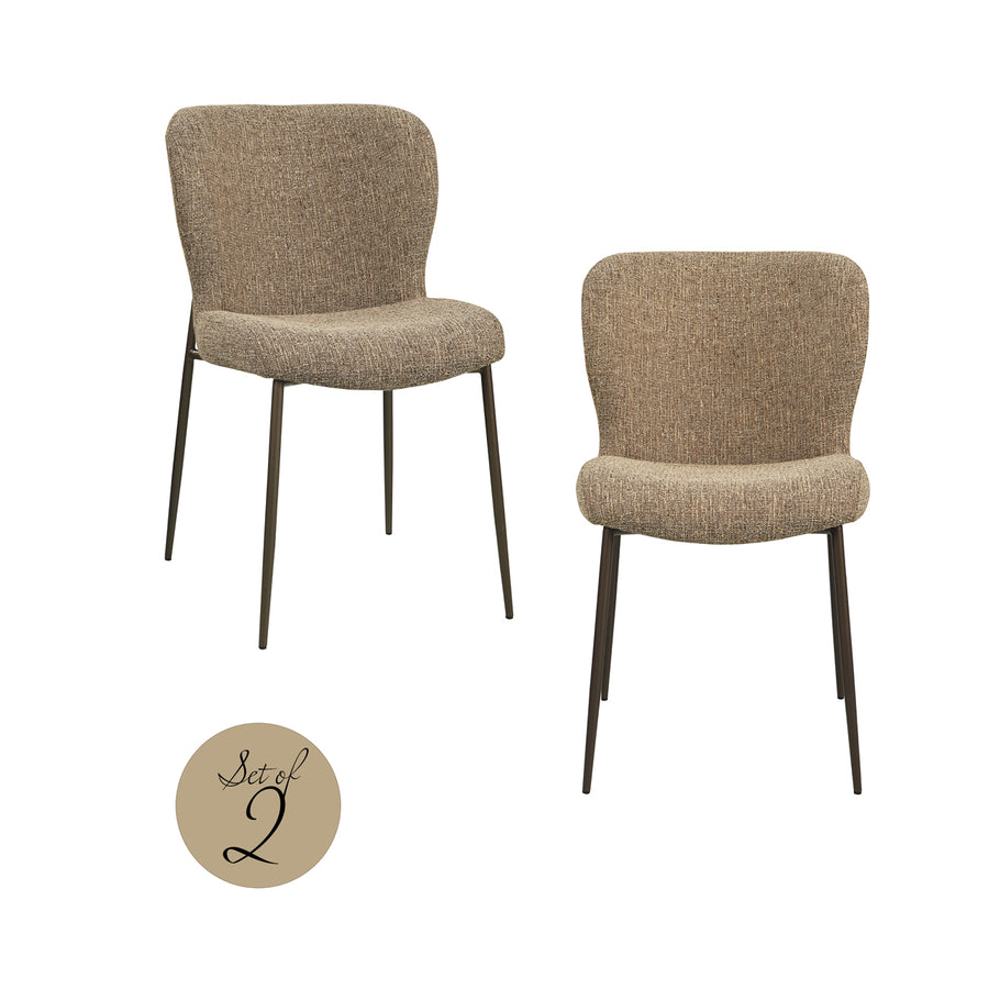 Richmond Eetkamerstoel Odarby Brown Tweed - set van 2 - setweergave | CéJor Wonen