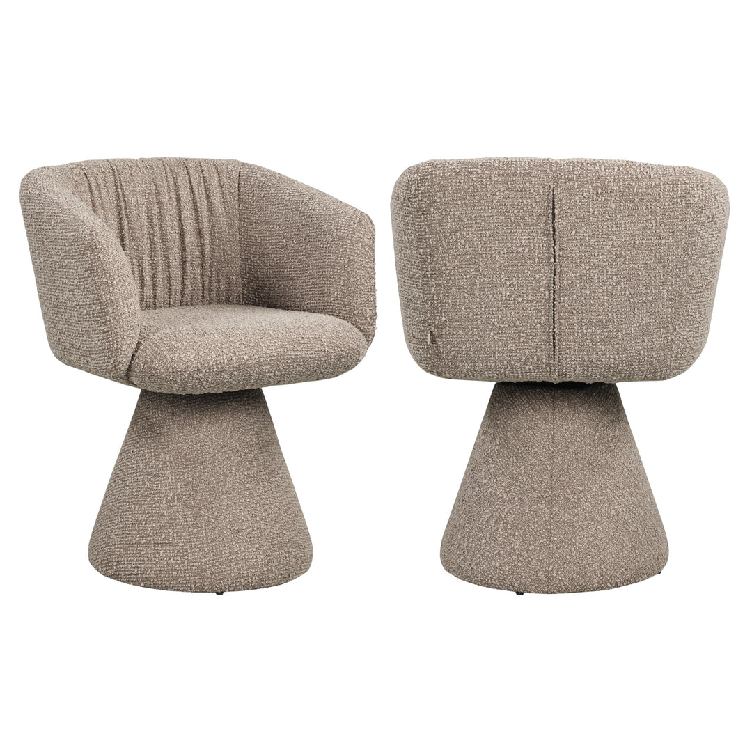 Richmond Eetkamerstoel Madeline Mocca Chunky Swivel
