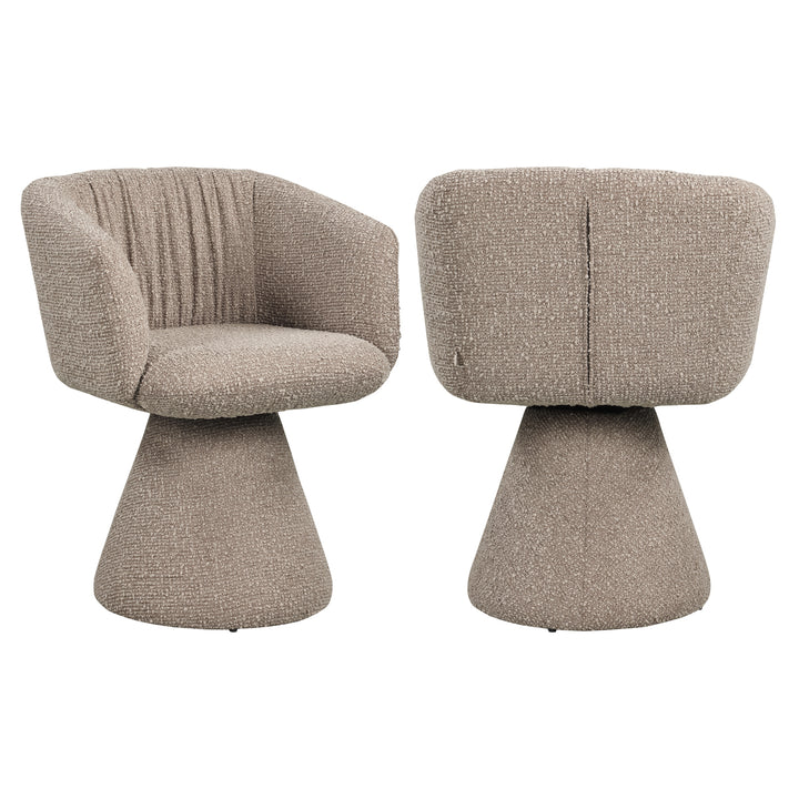 Richmond Eetkamerstoel Madeline Mocca Chunky Swivel