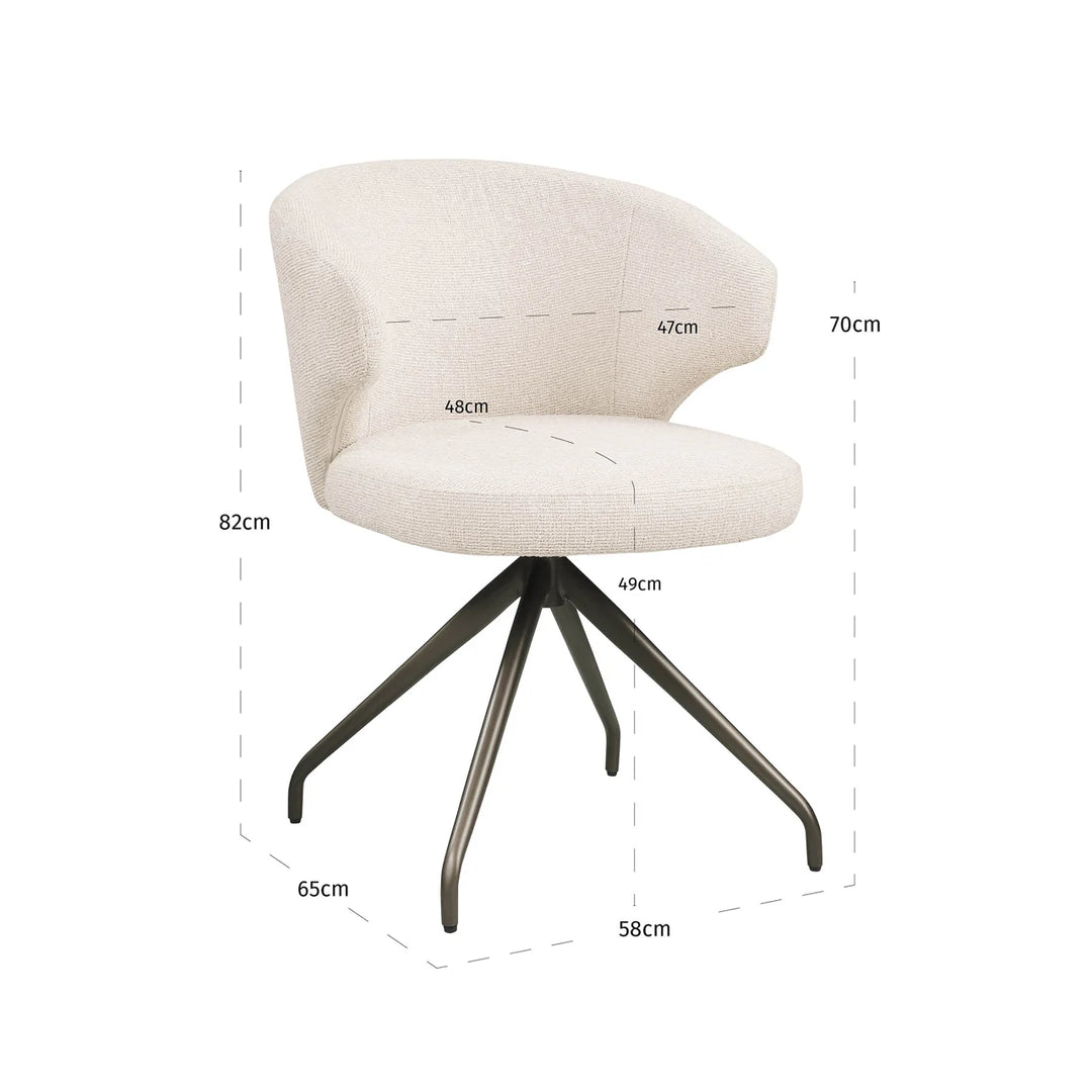 Esszimmerstuhl Milly Biscotti drehbar