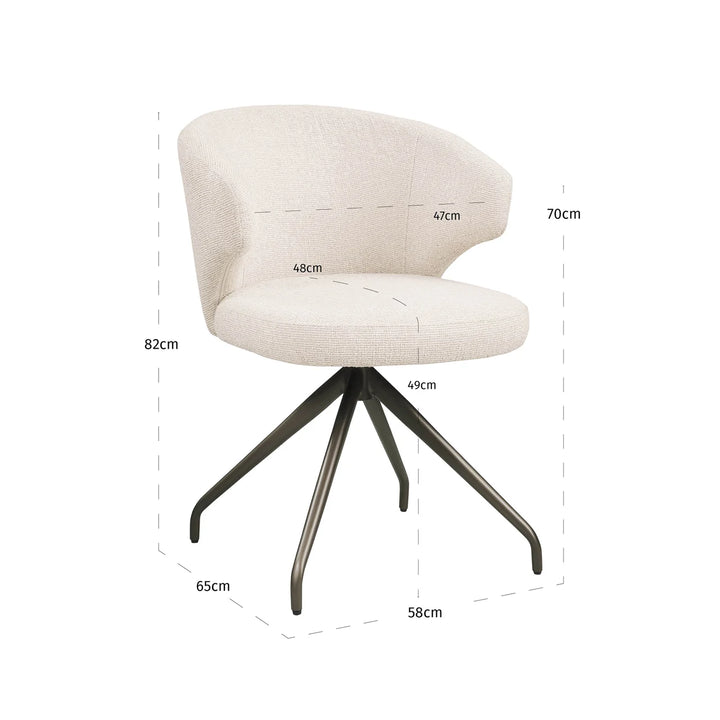 Esszimmerstuhl Milly Biscotti drehbar