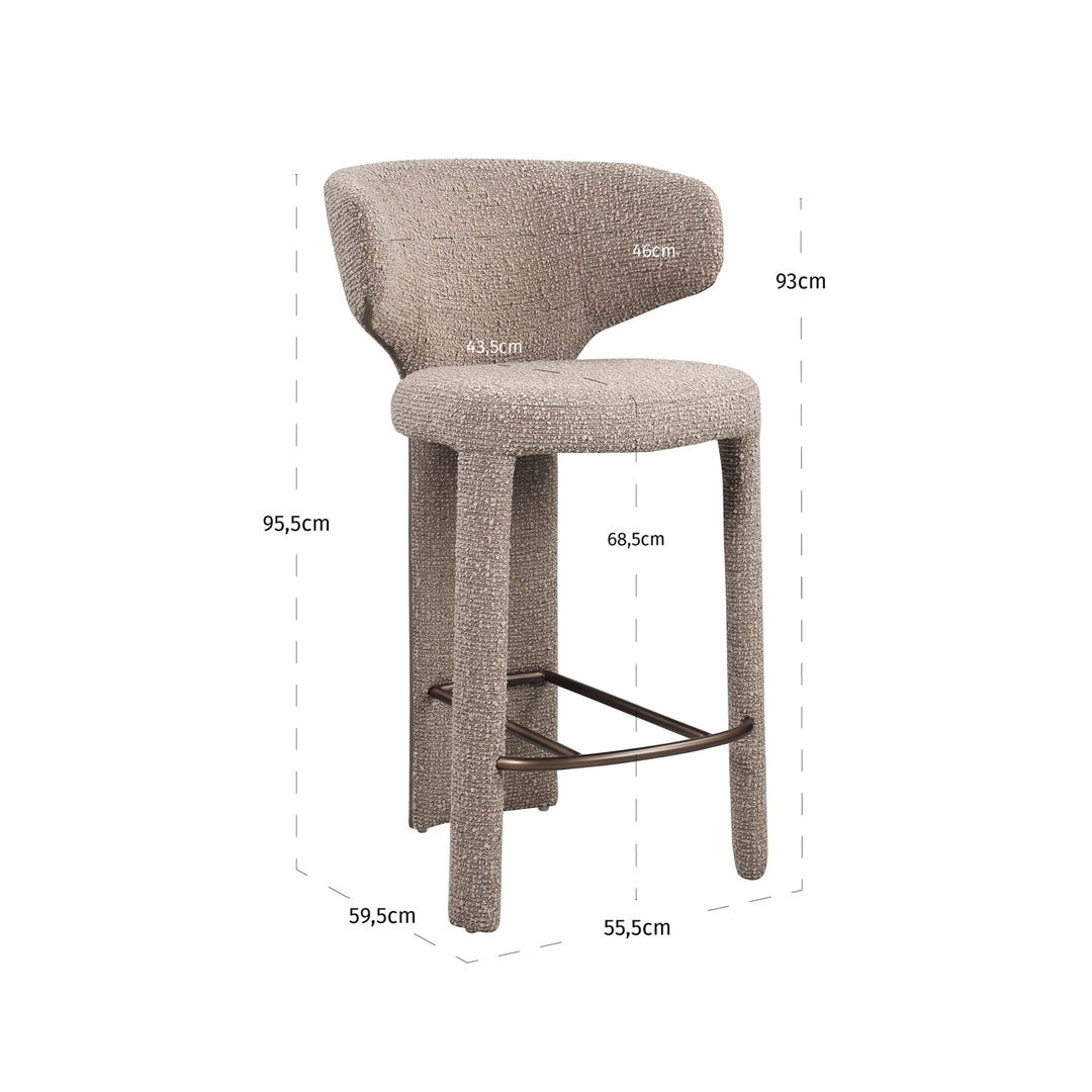 Counter stool Viola mocha chunky