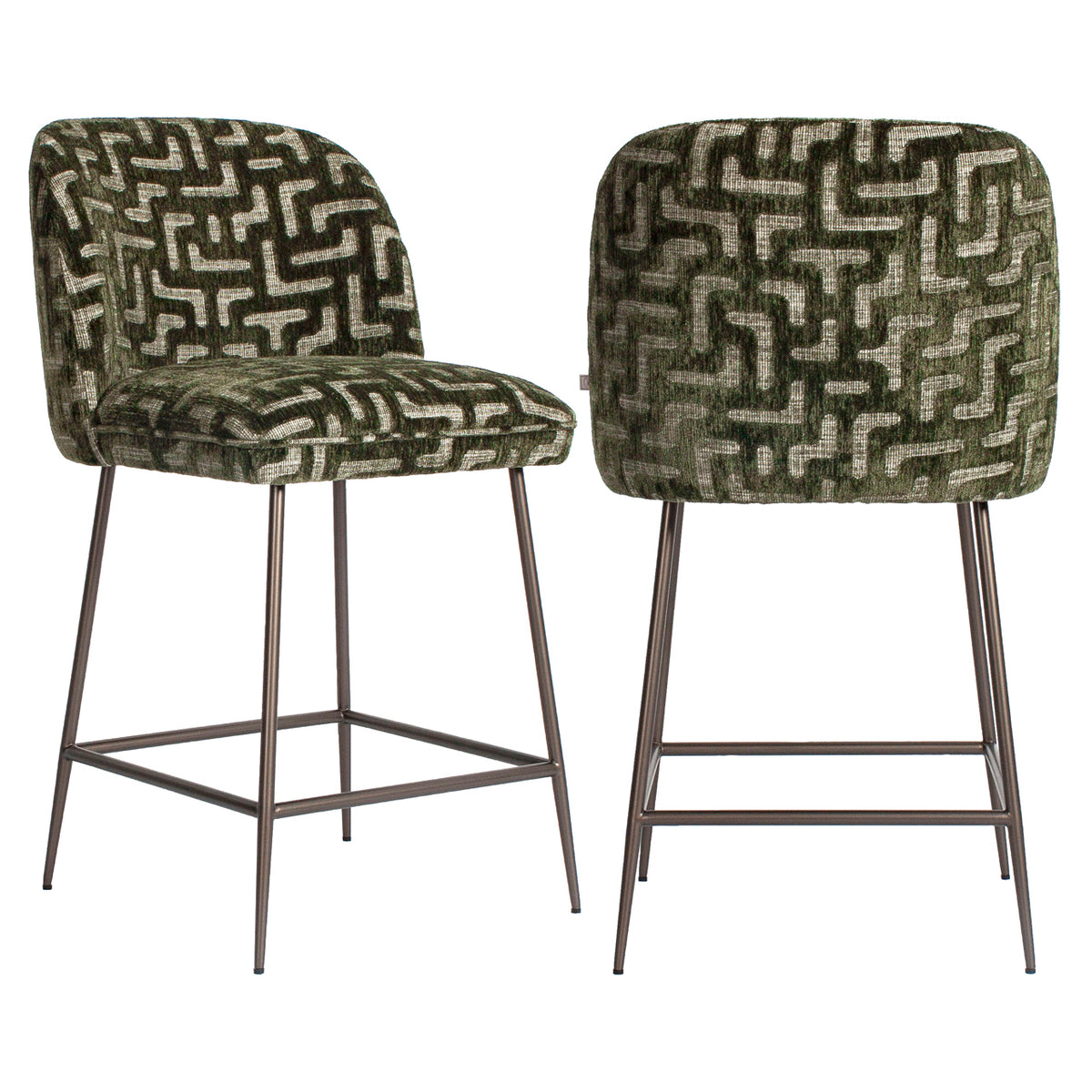 Richmond Counterstoel Pullitzer Moss Labyrinth - meerdere aanzichten | CéJor Wonen