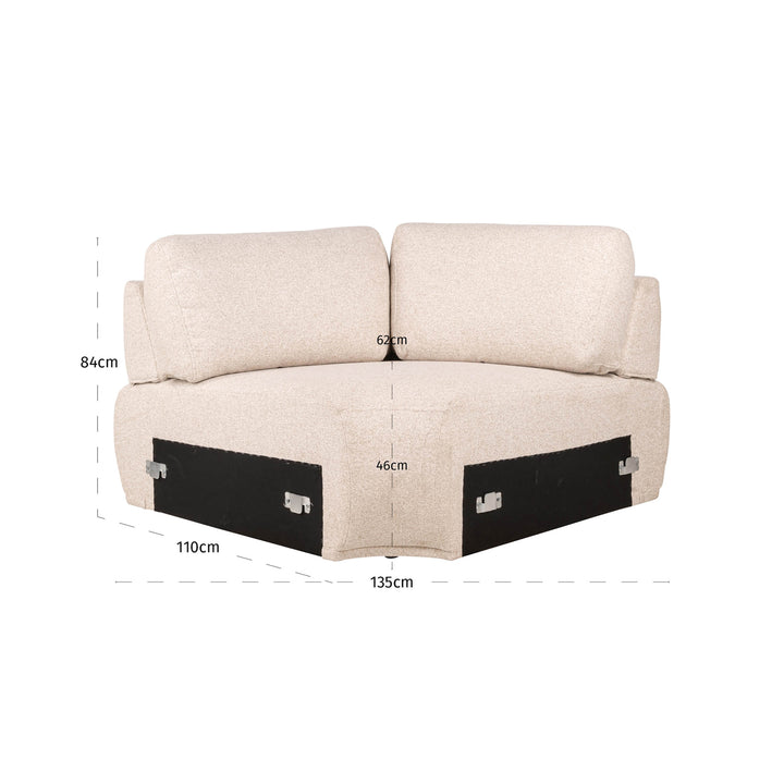Bolica cayenne ecru corner sofa