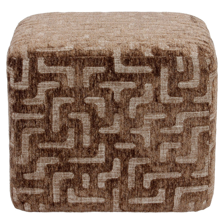 Pouf & Footstool Ciela brown labyrinth