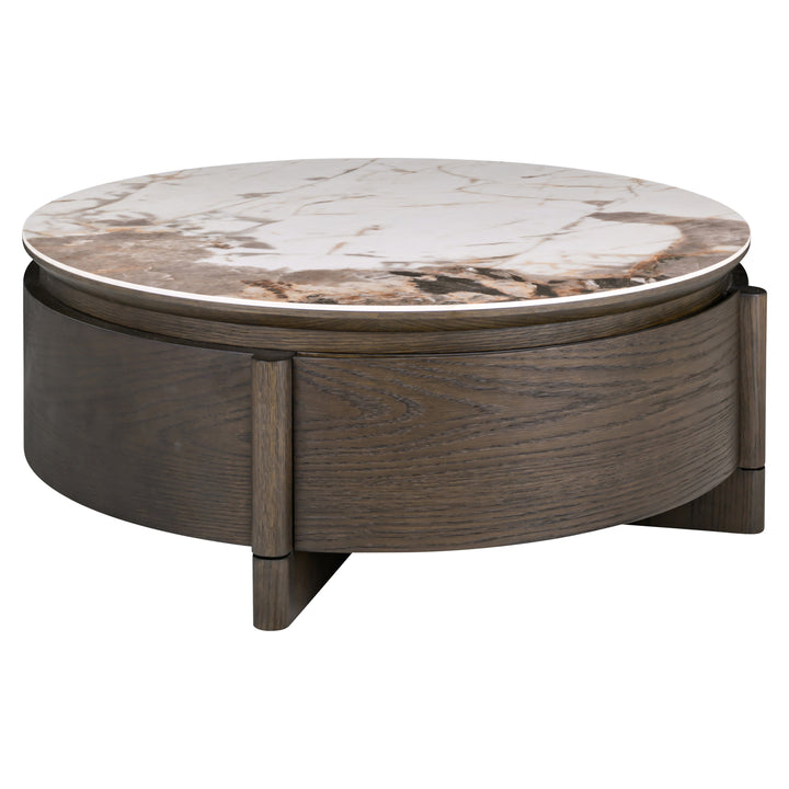 Richmond Salontafel Langford Bruin 90Ø 1-lade