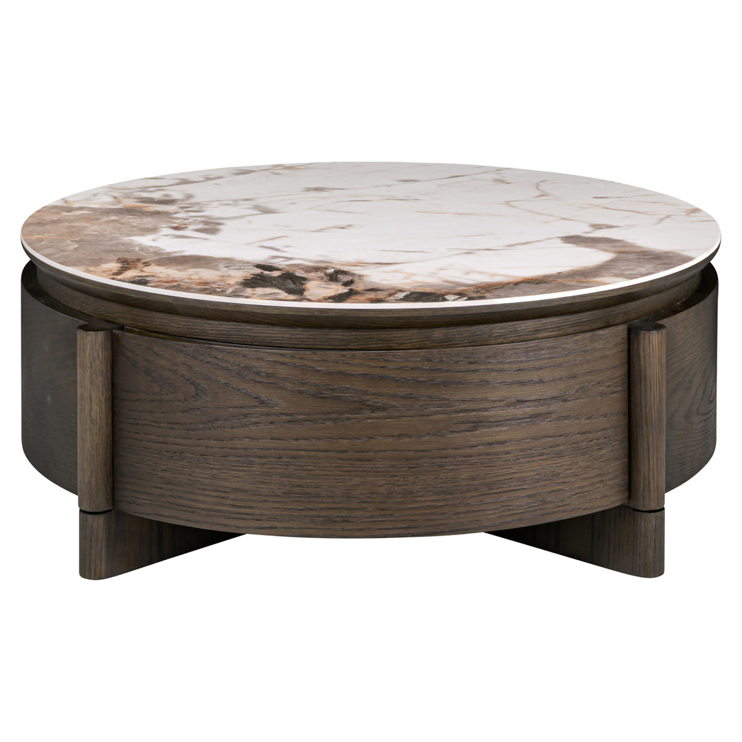 Richmond Salontafel Langford Bruin 90Ø 1-lade
