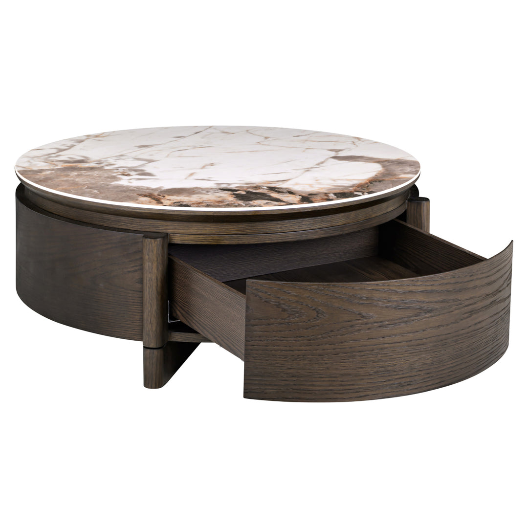 Richmond Salontafel Langford Bruin 90Ø 1-lade