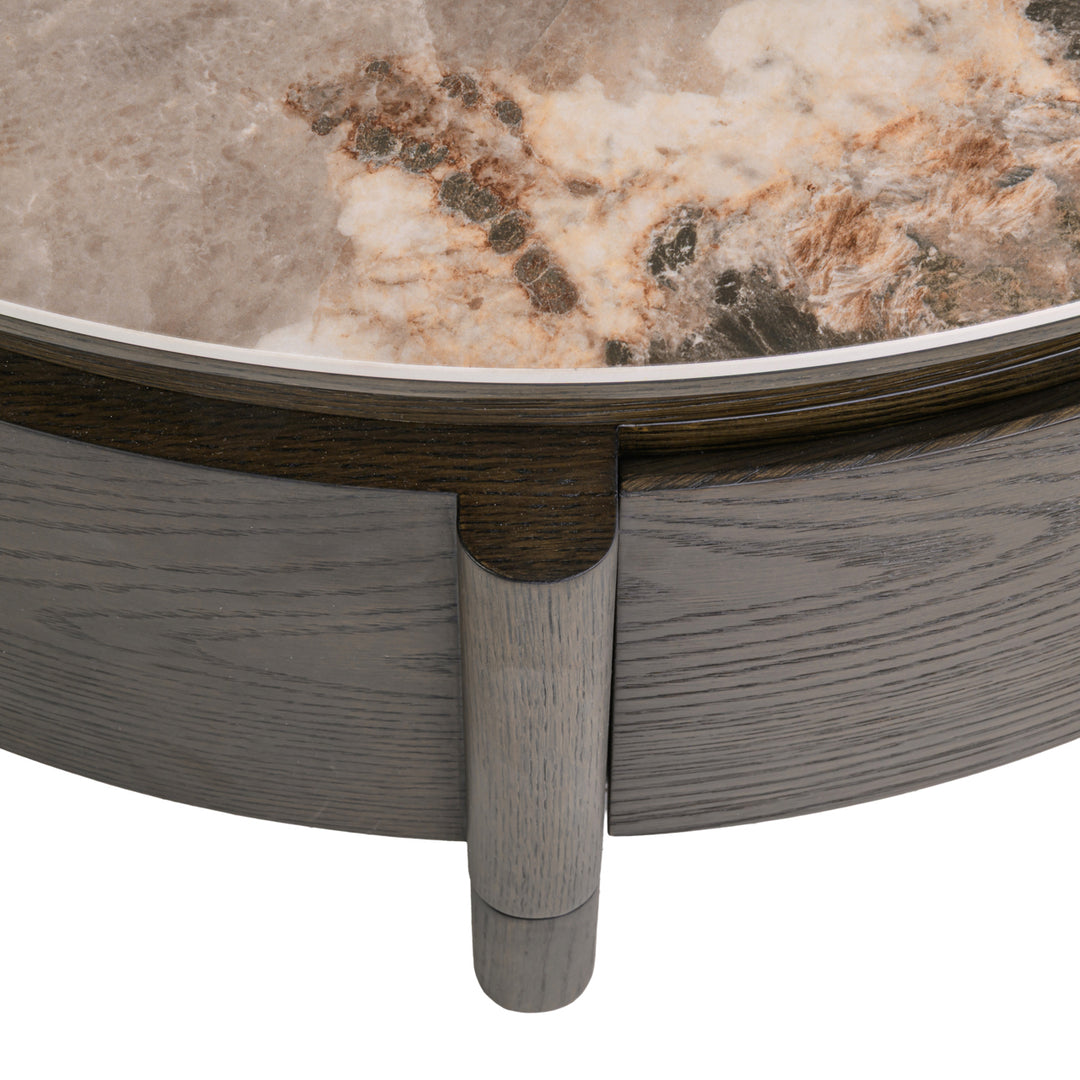 Richmond Salontafel Langford Bruin 90Ø 1-lade
