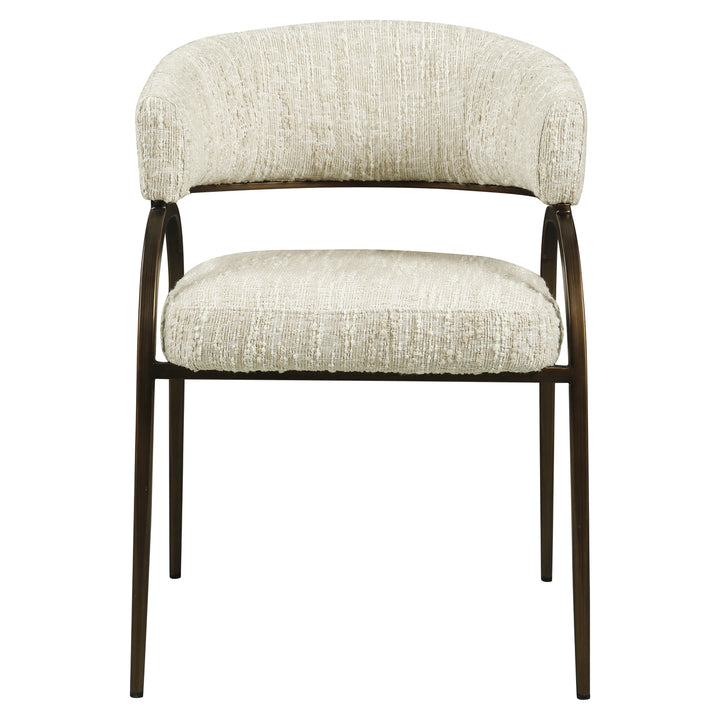 Richmond Eetkamerstoel Charda, Beige Angora - productweergave | CéJor Wonen