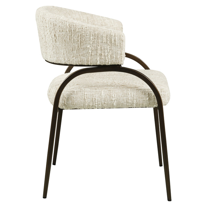 Richmond Eetkamerstoel Charda, Beige Angora - productweergave | CéJor Wonen