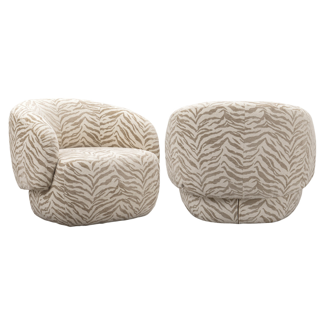 Richmond Loungestoel Milano Beige Tiger