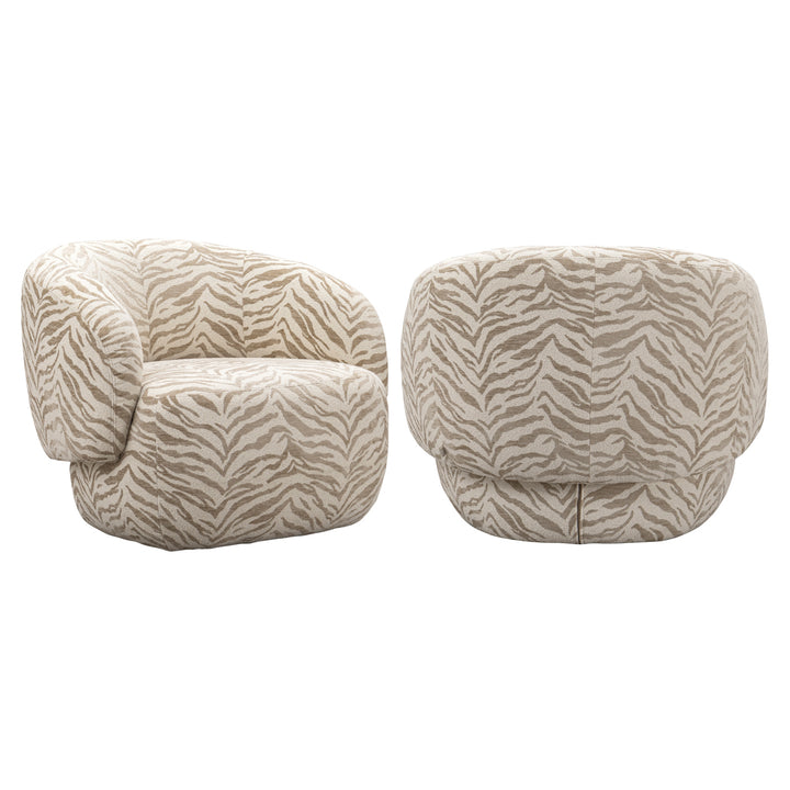 Richmond Loungestoel Milano Beige Tiger