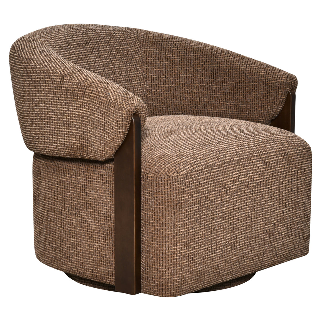 Richmond Loungestoel Marina Brown Blockweave Swivel