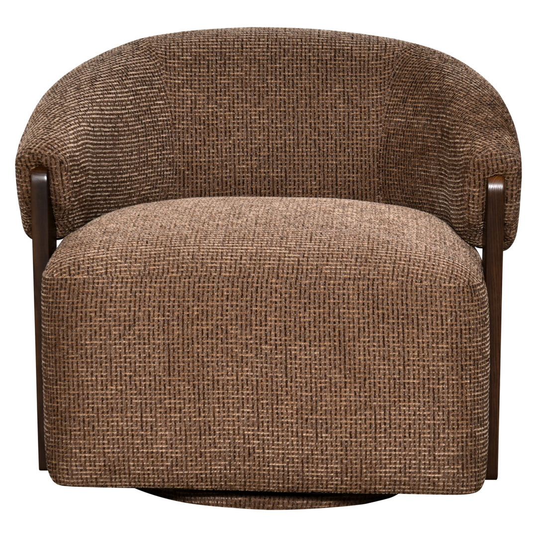 Richmond Loungestoel Marina Brown Blockweave Swivel