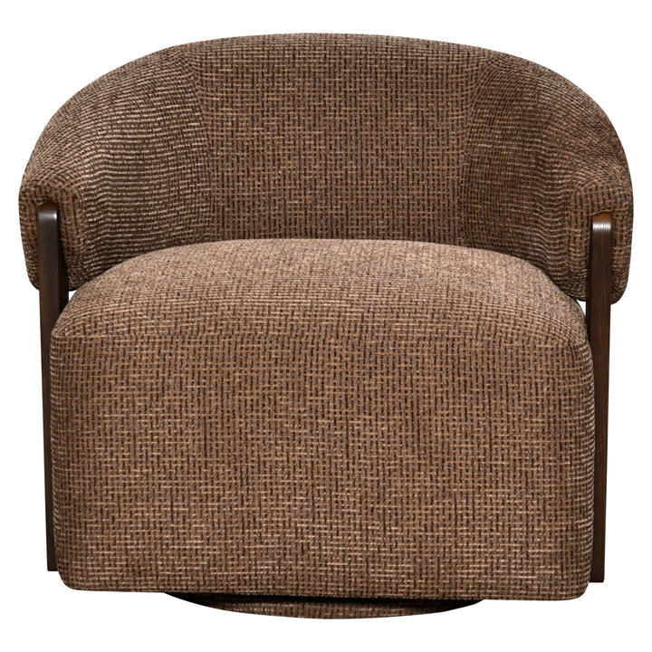 Richmond Loungestoel Marina Brown Blockweave Swivel