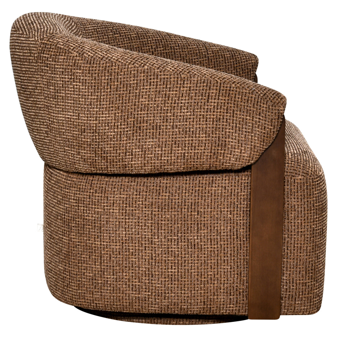 Richmond Loungestoel Marina Brown Blockweave Swivel