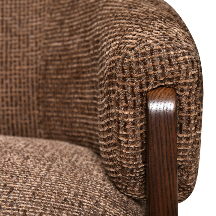 Richmond Loungestoel Marina Brown Blockweave Swivel