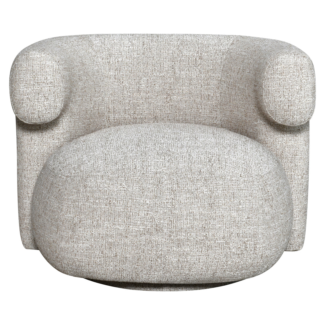 Richmond Loungestoel Talley Crème Tweed Swivel