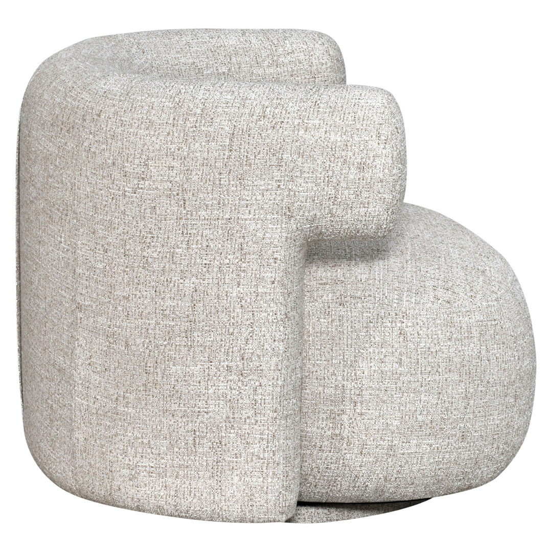 Richmond Loungestoel Talley Crème Tweed Swivel