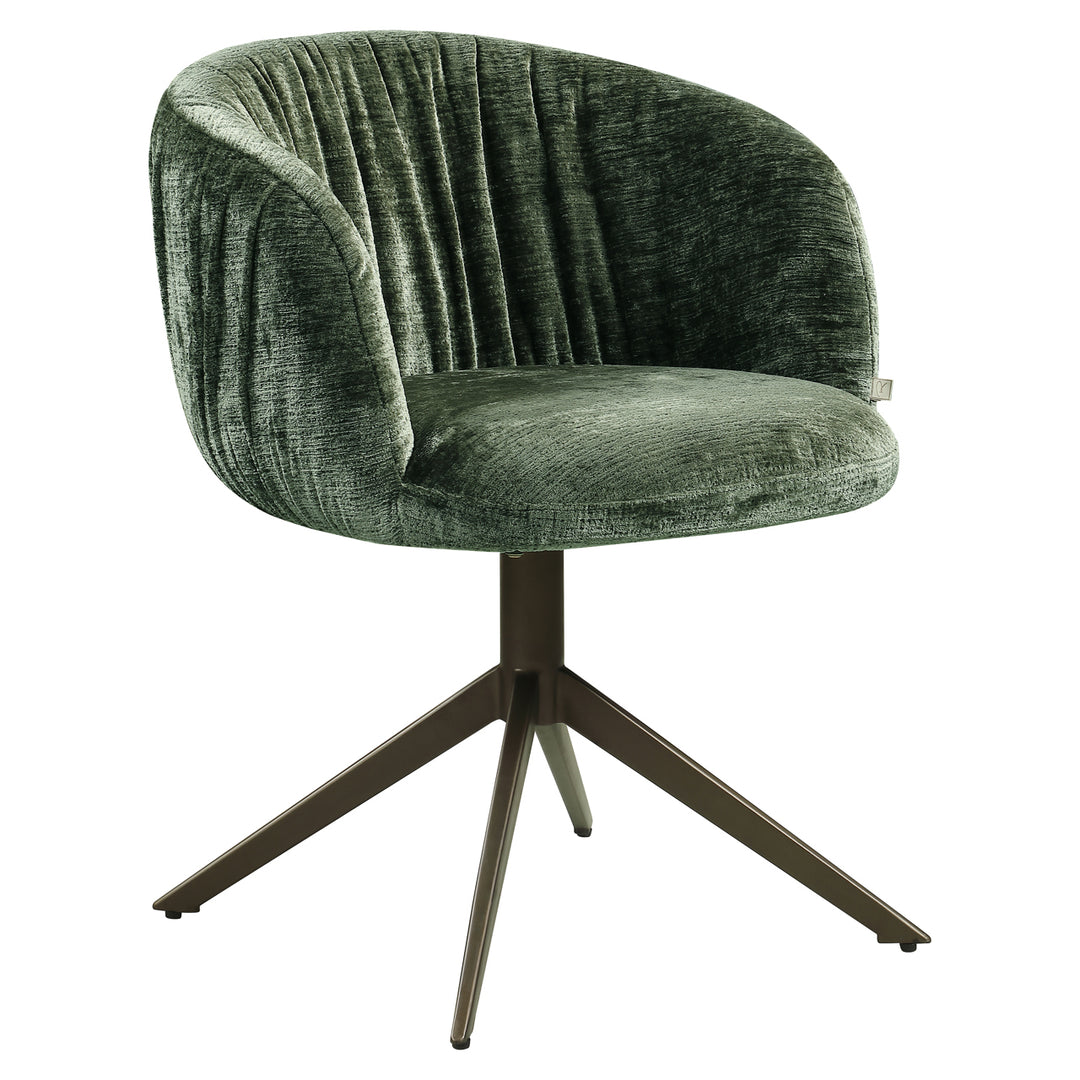 Richmond Eetkamerstoel Cassi Sage Green Chenille Swivel