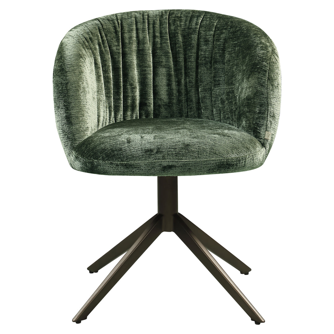 Richmond Eetkamerstoel Cassi Sage Green Chenille Swivel