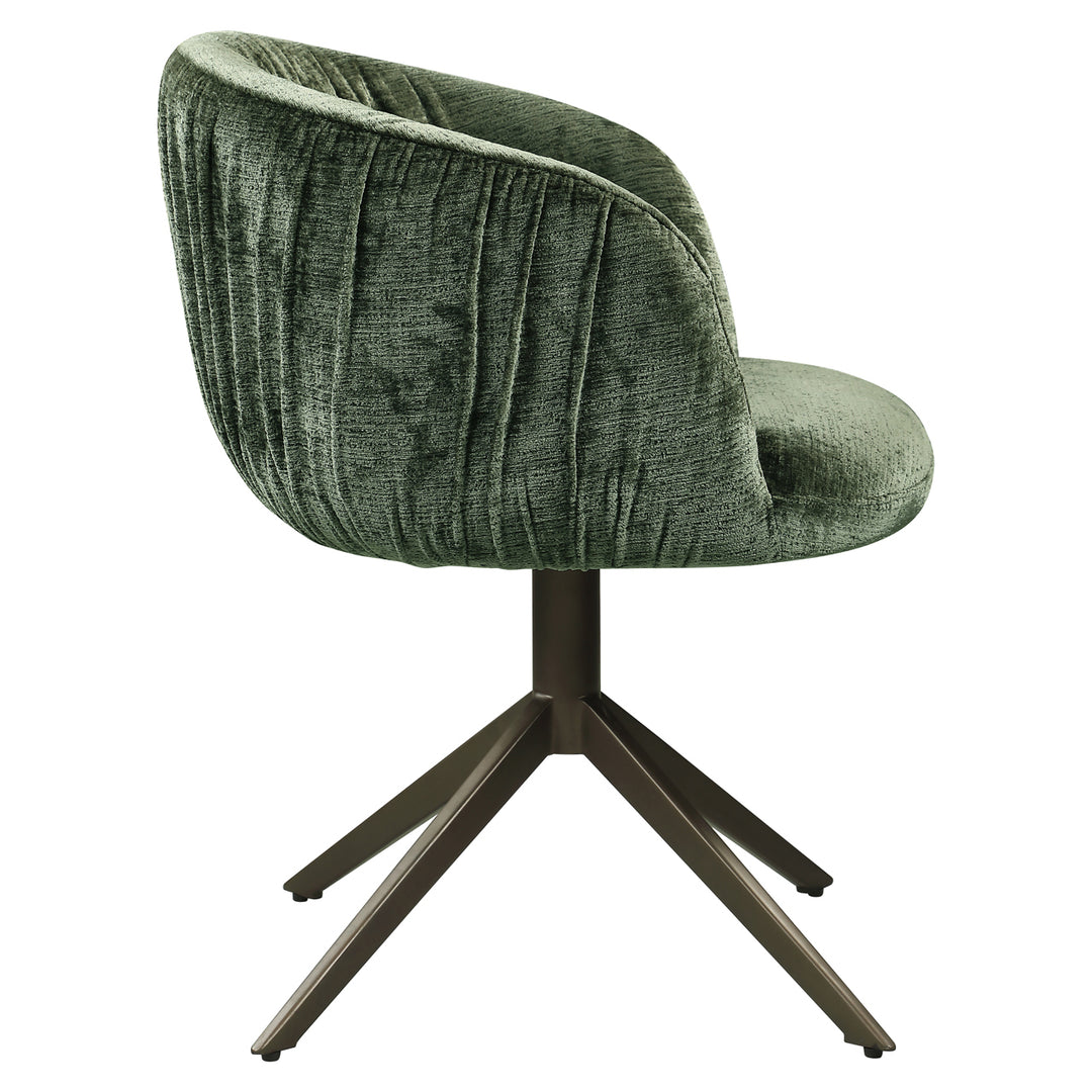 Richmond Eetkamerstoel Cassi Sage Green Chenille Swivel