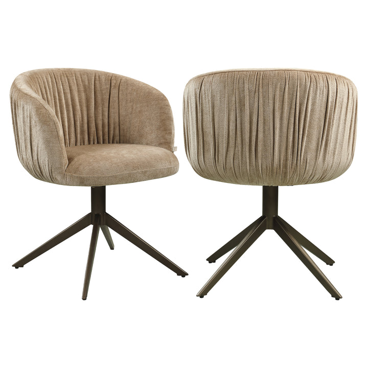 Richmond Eetkamerstoel Cassi Soft Sand Swivel