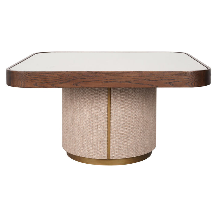 Coffee table Willox brown including glass (Set of 2)