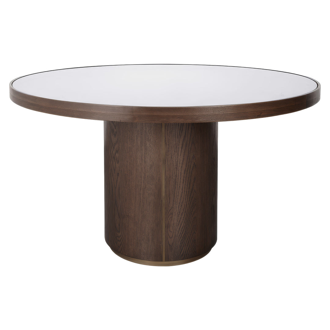 Esstisch Willox Beige Ø130 cm inklusive Glas