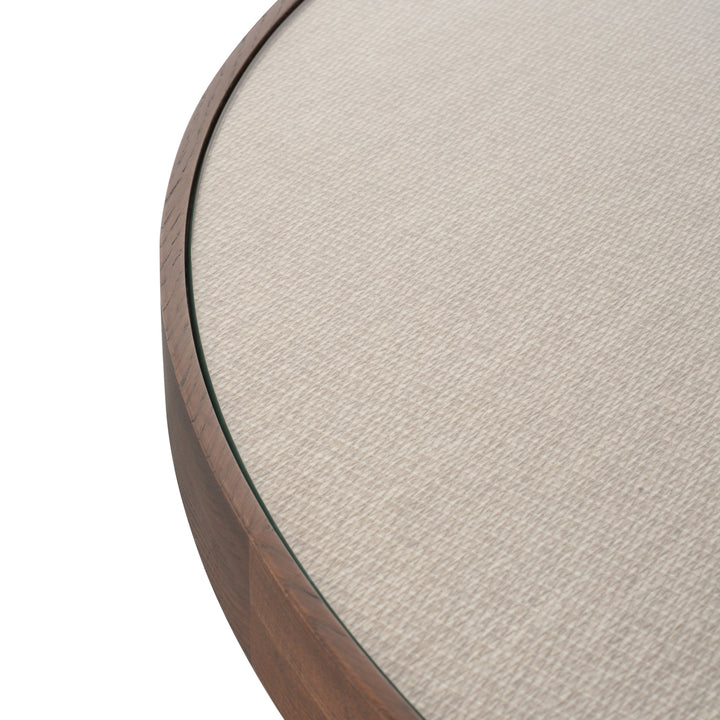 Esstisch Willox Beige Ø130 cm inklusive Glas