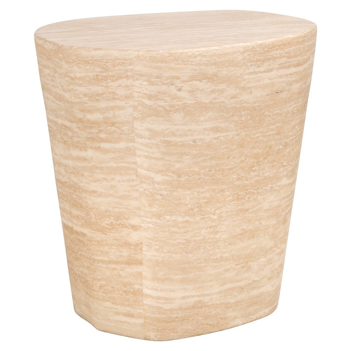 Side table Fictus Travertine faux (Beige)