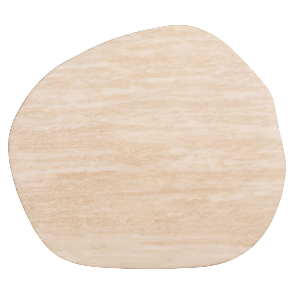 Side table Fictus Travertine faux (Beige)