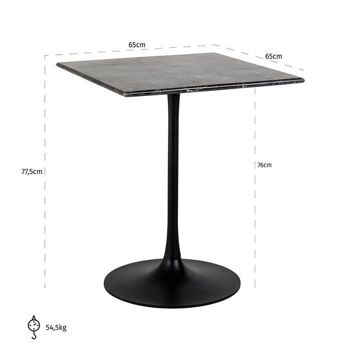 Bistro table Carlten square (Brown)