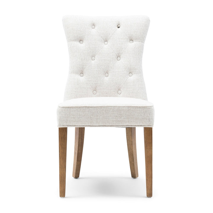 Balmoral Dining Chair; Rich Tweed Antique White