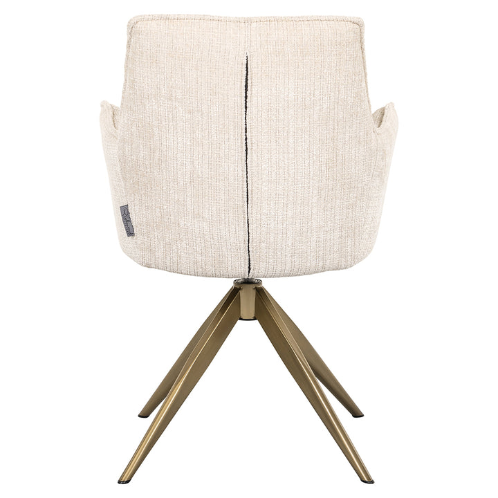 Swivel chair with armrest Dakota beige chenille (Niagara 902 beige Chenille)