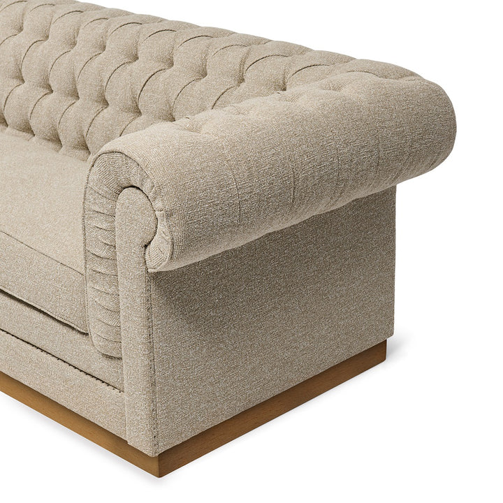 Crescent Sofa; Mountain Weave Dune Sand