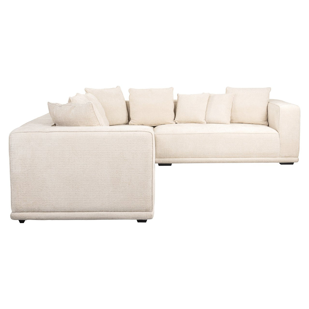 Corner sofa Lusso beige chenille (Niagara 902 beige Chenille)